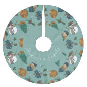 Falda árbol de navidad con muñeco de nieve kerstboom rok (Voorkant)