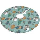 Falda árbol de navidad con muñeco de nieve kerstboom rok (Gekanteld)