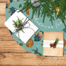 Falda árbol de navidad con muñeco de nieve kerstboom rok