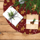 Falda árbol de Navidad en granate y con galletas Kerstboom Rok