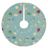 Falda árbol navidad, adornos navideños, estrella kerstboom rok (Voorkant)