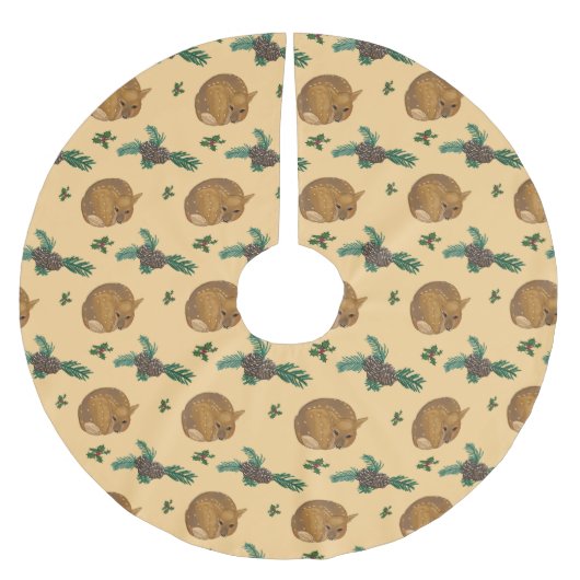 Falda árbol navidad con cervatillo y ramas. kerstboom rok (Voorkant)