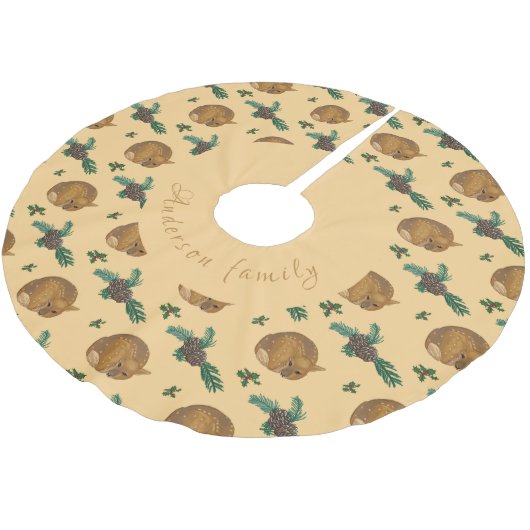 Falda árbol navidad con cervatillo y ramas. kerstboom rok (Gekanteld)