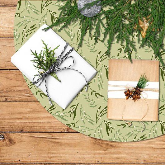 Falda árbol navidad con diseño de hojas muérdago kerstboom rok