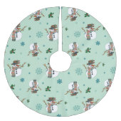 Falda árbol Navidad con muñecos y copos de nieve Kerstboom Rok (Voorkant)