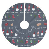 Falda árbol navidad con santa claus y regalos kerstboom rok (Voorkant)