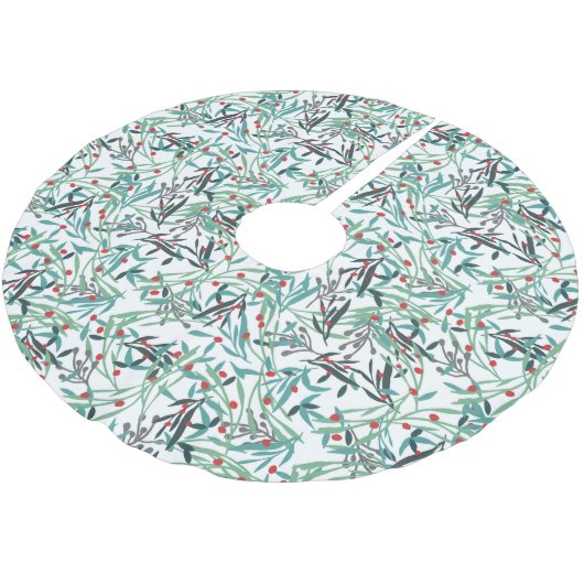 Falda de árbol navidad con diseño de acebo kerstboom rok (Gekanteld)