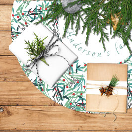 Falda de árbol navidad con diseño de acebo kerstboom rok