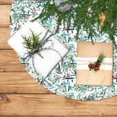 Falda de árbol navidad con diseño de acebo kerstboom rok