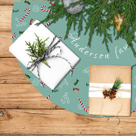 Falda para Árbol de Navidad, candy cane Kerstboom Rok