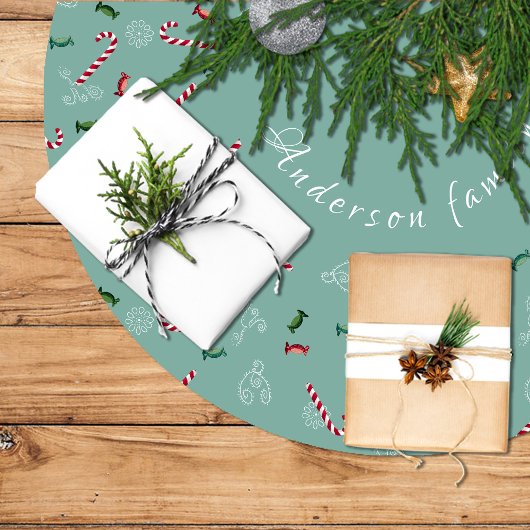 Falda para Árbol de Navidad, candy cane Kerstboom Rok