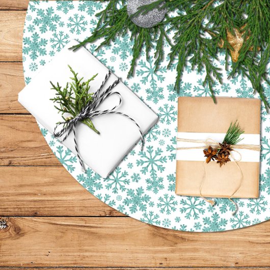 Falda para árbol de navidad, diseño copos nieve kerstboom rok