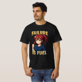 Falen is Fuel Anime Girl Shirt (Voorkant volledig)