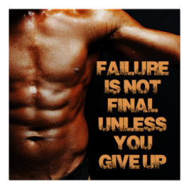 Falen is Niet Definitief Motitatieposter Perfect Poster
