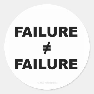 Falen is niet gelijk aan Falen - Sticker