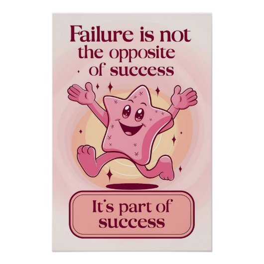 Falen is niet het tegenovergestelde van succes Pos Perfect Poster (Voorkant)