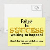 Falen is succes wachten om te gebeuren Quote Briefkaart (Voorkant / Achterkant)
