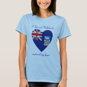 Falkland Eilanden Vlag Hartendief T-Shirt