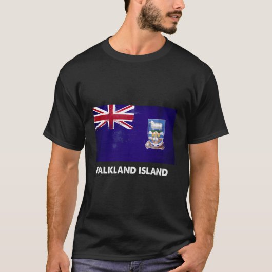 Falklandeiland vlag Falklandeiland T-shirt (Voorkant)