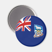 Falklandeilanden Fisheye Vlag Magneet (Voorkant / Achterkant)