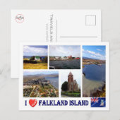Falklandeilanden - Ik hou van - Briefkaart (Voorkant / Achterkant)