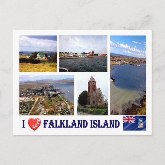 Falklandeilanden - Ik hou van - Briefkaart (Voorkant)