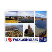 Falklandeilanden - Ik hou van - Magneet (Horizontaal)