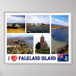 Falklandeilanden - Ik hou van - Poster