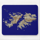 Falklandeilanden Kaart Mousepad Muismat (Voorkant)