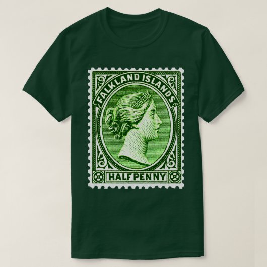 Falklandeilanden postzegel ontwerp2 T-shirt (Design voorkant)