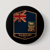 Falklandeilanden Ronde Button 7,6 Cm (Voorkant)