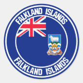 Falklandeilanden Rondemailm Ronde Sticker (Voorkant)