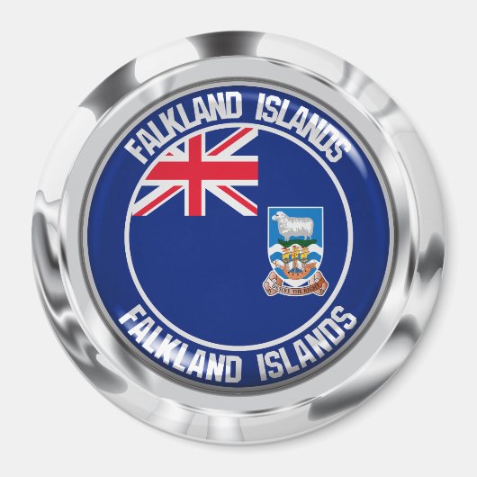 Falklandeilanden Rondemembleem Magneet (Voorkant)