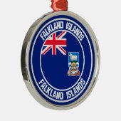 Falklandeilanden Rondemembleem Metalen Ornament (Rechts)