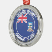 Falklandeilanden Rondemembleem Metalen Ornament (Links)