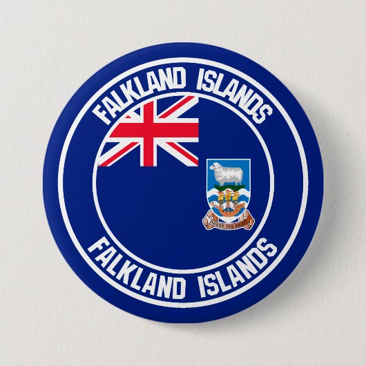Falklandeilanden Rondemembleem Ronde Button 7,6 Cm (Voorkant)