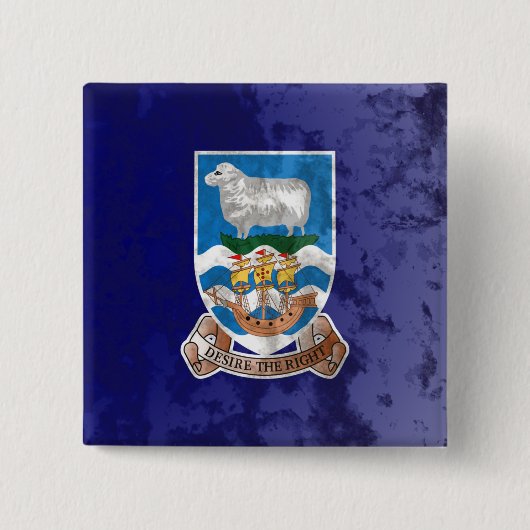 Falklandeilanden Vierkante Button 5,1 Cm (Voorkant)
