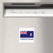 Falklandeilanden Vlag met naam Magneet (Insitu (Vaatwasser))