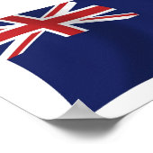 Falklandeilanden Vlag Poster Print (Hoek)