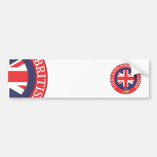 Falklandeilanden voor altijd Brits Bumpersticker (Voorkant)