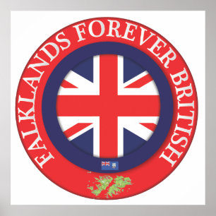 Falklandeilanden voor altijd Brits Poster