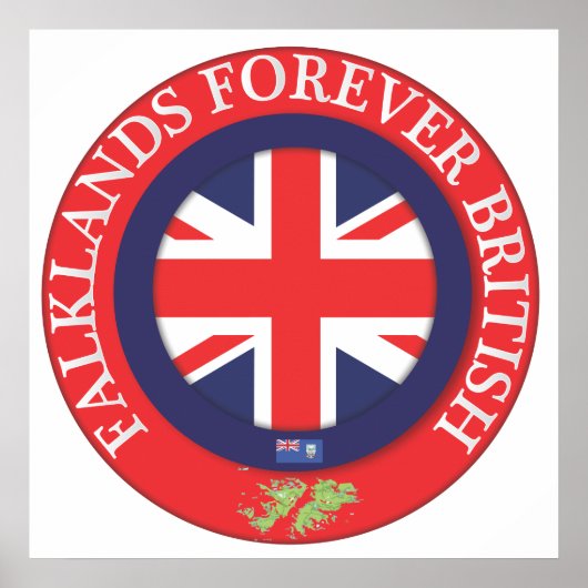Falklandeilanden voor altijd Brits Poster (Voorkant)