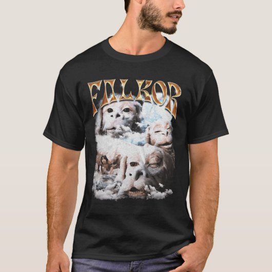 Falkor het nooit eindigende verhaal retro t-shirt (Voorkant)