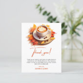 Fall A Baby is Brewing Baby Shower Thank You Card (Staand voorkant)