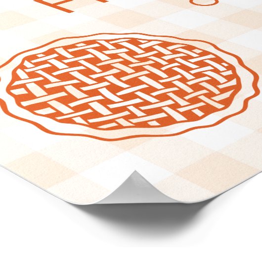 Fall A Little Cutie Pie 1st Birthday Welcome Sign Poster (Hoek)