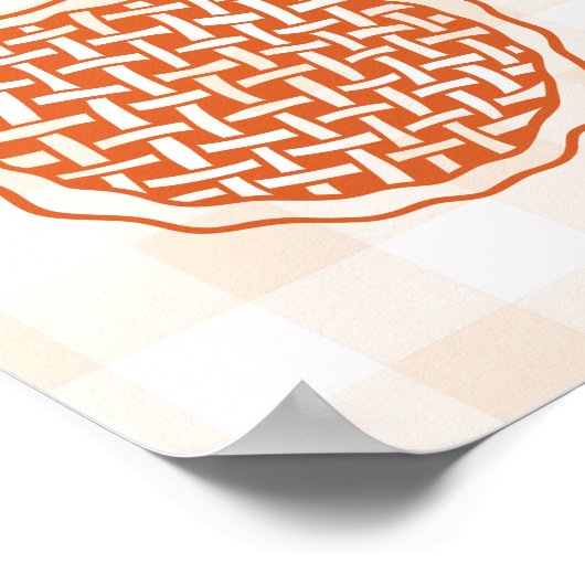 Fall A Little Cutie Pie 1st Birthday Welcome Sign Poster (Hoek)