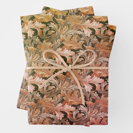 Fall Acanthus Leaf Inpakpapier Vel (In situ)