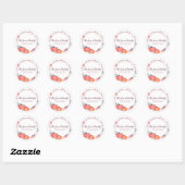 Fall address labels, pumpkin, harvest ronde sticker (Vel)