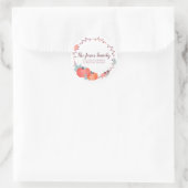 Fall address labels, pumpkin, harvest ronde sticker (Tas)