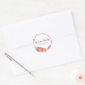 Fall address labels, pumpkin, harvest ronde sticker (Envelop)